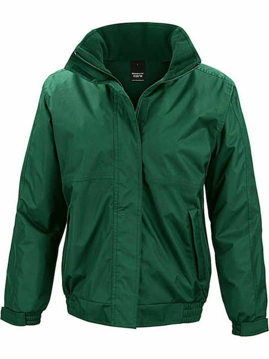 Κοντό Γυναικείο Μπουφάν για Χειμώνα Bottle Green