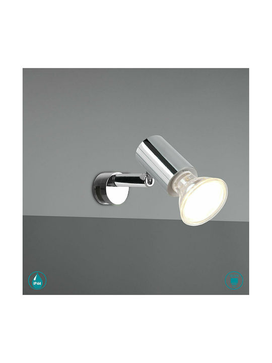 Trio Lighting Lorenzo Single Spot with Socket GU10 in Silver Color