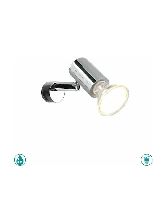 Trio Lighting Lorenzo Single Spot with Socket GU10 in Silver Color