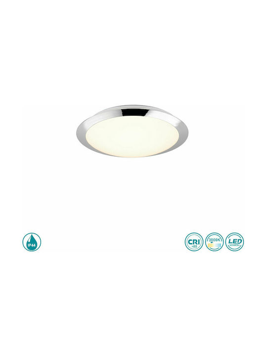 Trio Lighting Κλασική Μεταλλική Πλαφονιέρα Οροφής με Ενσωματωμένο LED σε Ασημί χρώμα 29cm