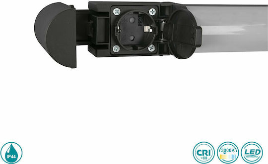 Trio Lighting Piera Класически Осветително тяло За баня с вграден LED Черен 41x5.5см.