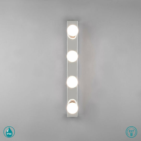 Trio Lighting Modern Lamp Bathroom with Socket E27 Silver 55cm