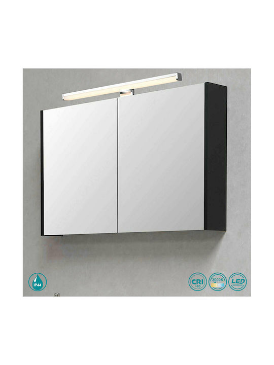Trio Lighting Lino Classic Lamp Bathroom with Integrated LED and Warm White Light Silver 40cm