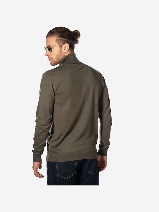 Brokers Jeans Men's Long Sleeve Sweater Turtleneck Oil