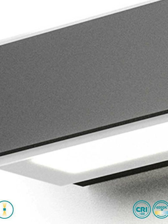 La Mia Luce Nox Επιτοίχια Εξωτερική Πλαφονιέρα LED IP65 με Φυσικό Λευκό Φως