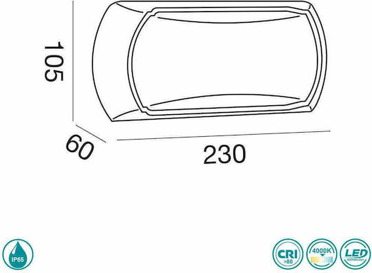 La Mia Luce Nut Iluminat Exterior Montat Pe Perete Lampă De Tavan Led Încorporat Ip65 Cu Lumină Alb Natural