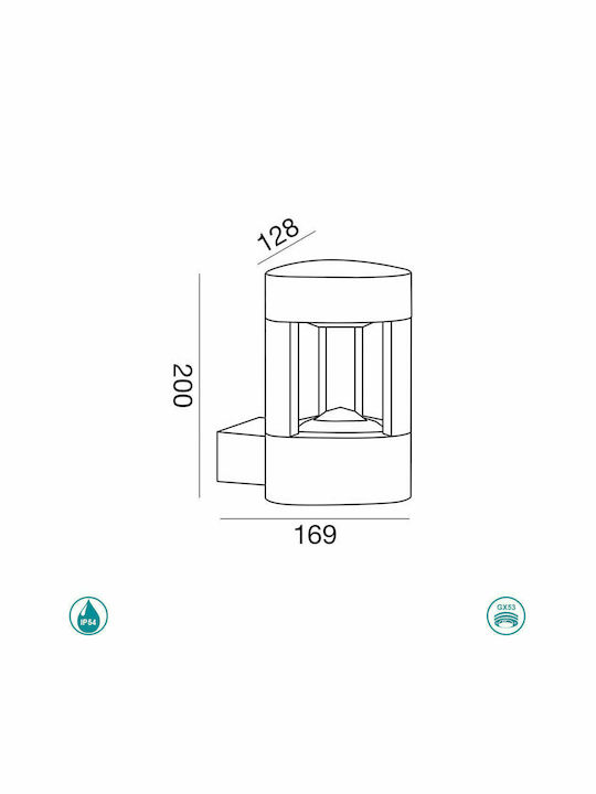 La Mia Luce Wall-Mounted Outdoor Lantern GX53 IP54