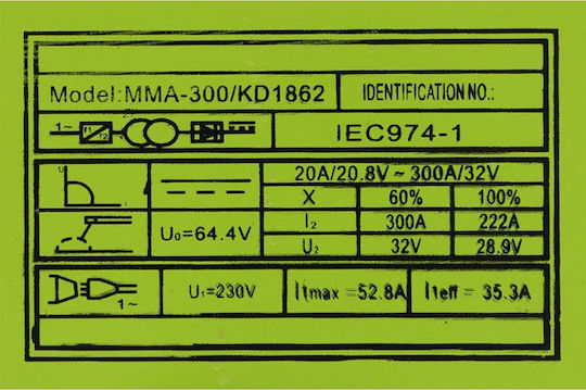 Kraft & Dele Sudură Inverter MMA cu Curent Maxim de Sudare 300A și Ciclu de Lucru 60%