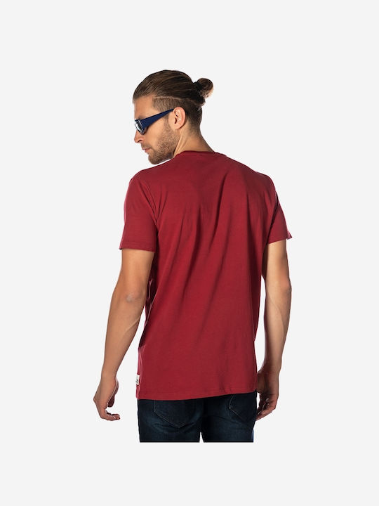 Camaro T-shirt Bărbătesc cu Mânecă Scurtă Burgundy