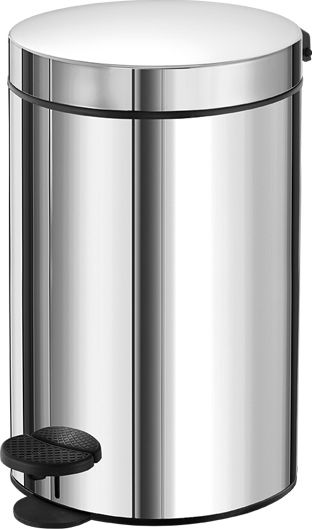 Sanco Inox Καλαθάκι Μπάνιου 12lt Ασημί