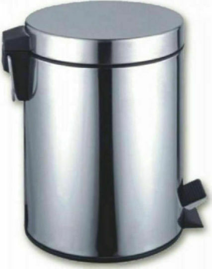 Viospiral Inox Bathroom Basket 8lt Silver