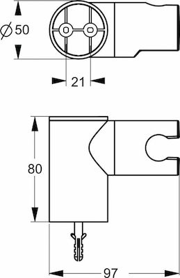 Ideal Standard Idealrain Στήριγμα Ντουζ