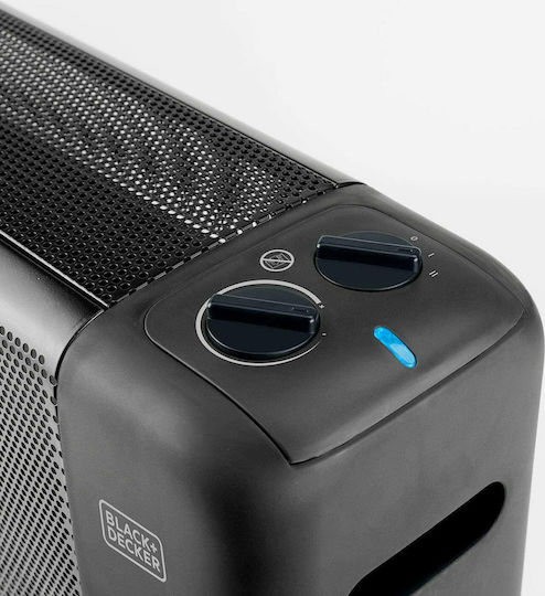 Black & Decker Black & Decker Floor Convector Heater 1500W Mica 65x29cm Black