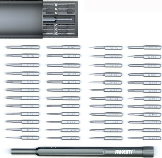 Jakemy Screwdriver with 48 Magnetic Interchangeable Tips
