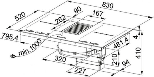 Franke Mythos 2gether FMY 839 HI 2.0 Επαγωγική Εστία Αυτόνομη με Απορροφητήρα & Λειτουργία Κλειδώματος 83x52εκ.