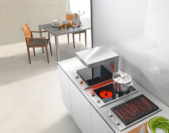 Miele Domino Grill Cooktop With Frame Autonomous Inox with Child Lock Function 28.8x52εκ. Silver