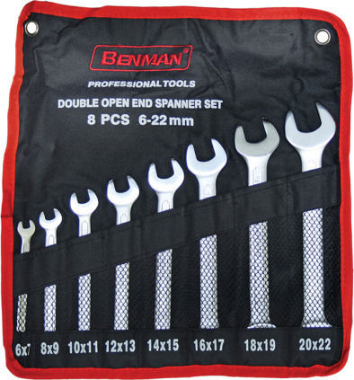 Benman Set 8 German Wrenches with Socket Size 7-22mm