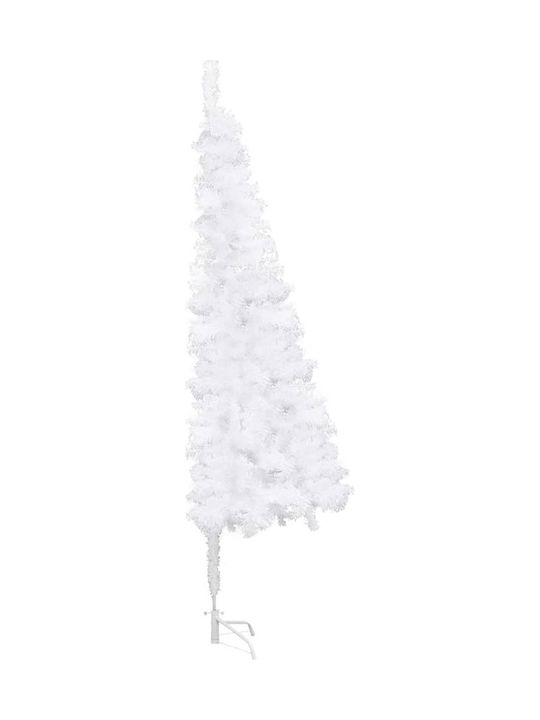 Decorated Christmas White Tree with Metallic Base and LED Lighting H150cm