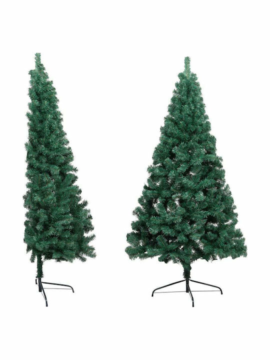 Decorated Christmas Green Tree with Metallic Base and LED Lighting H150cm