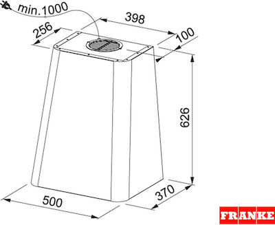 Franke Smart Deco FSMD 508 3105001014 Chimney Hood 50cm Inox