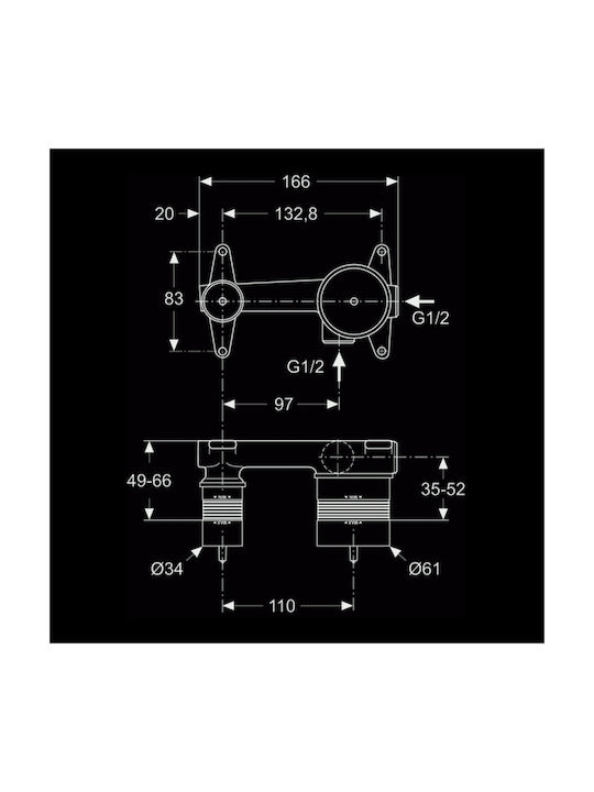 Ideal Standard Connect Set de mixere și guriță Încorporat pentru Lavabo 1 Ieșire Argint