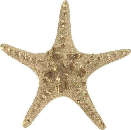 Inart Desktop Decoration Garden Ceramic Starfish Gold 27x265x5cm 27cmx26.5cmx5cm 4-70-117-0007