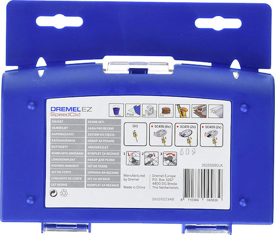 Dremel Σετ Εξαρτημάτων Κοπής Ez Speedclic SC690 Δίσκος Κοπής Μετάλλου 38mm 10τμχ