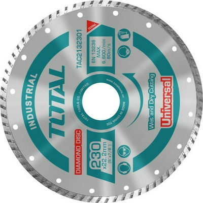 Total Διαμαντόδισκος Κοπής Universal Turbo 230mm Slicer/Coarse Grater Disc Construction Materials 230mm 1pcs