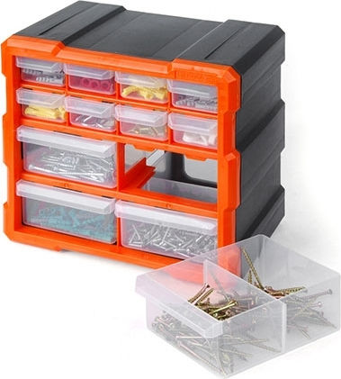 Tactix Συρταριέρα Εργαλείων Plastic 12 Compartments W27xD16xH26cm