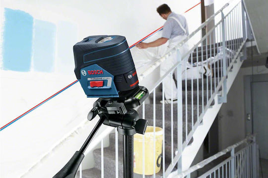Bosch Αυτορυθμιζόμενο Γραμμικό Αλφάδι Laser Κόκκινης Δέσμης 12V με Εύρος Εργασίας 20m