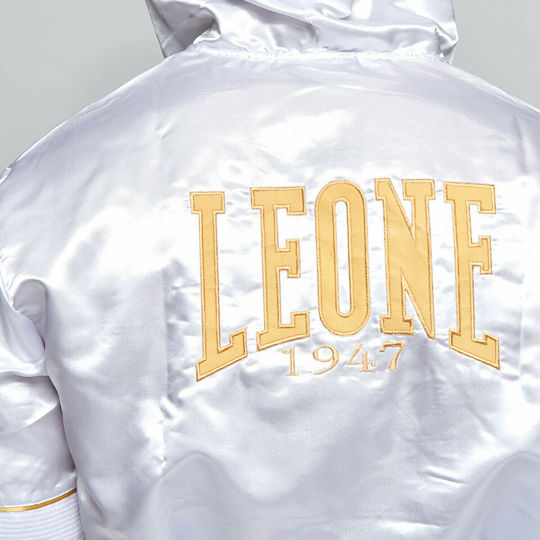 Leone Premium Boxing Gown Ρόμπα Πυγμαχίας Λευκή