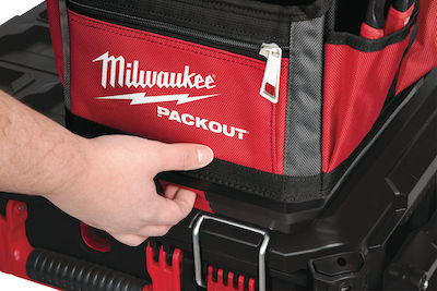 Milwaukee Packout Open Top Tool Handbag Red L25xW28xH32cm