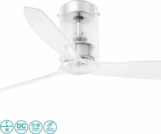 Faro Barcelona Mini Tube Fan M Deckenventilator 128cm Durchsichtige