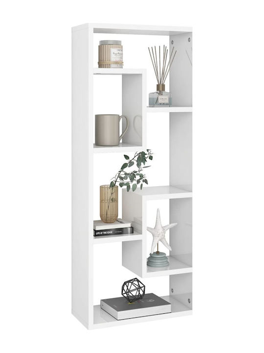 Shelf Wall White Glossy 36x16x90cm