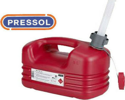 Pressol Fuel Plastic Can with Extension Tube 5lt Red