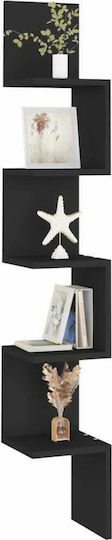 Eckiges Wandregal Schwarz 20x20x127,5cm