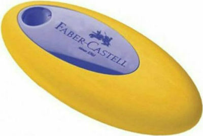 Faber-Castell Eraser for Pencil and Pen Oval with Plastic Handle (Μiscellaneous colours) 1pcs