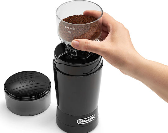 De'Longhi Electric Coffee Grinder 170W for 90gr Beans Black