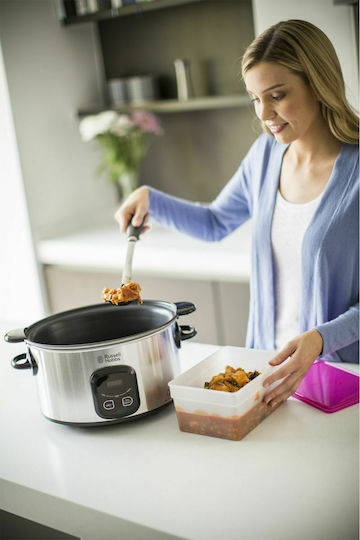 Russell Hobbs Maxicook Бавно Готвещ Уред 200W с Капацитет 6л Сребрист