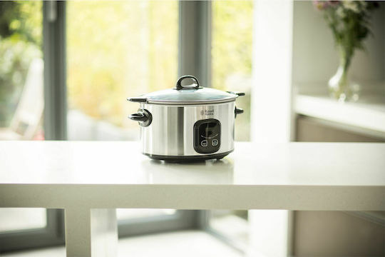 Russell Hobbs Maxicook Бавно Готвещ Уред 200W с Капацитет 6л Сребрист