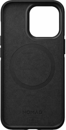 Nomad Modern Leather Umschlag Rückseite Leder 1.1mm Schwarz (iPhone 13 Pro)