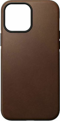 Nomad Modern Leather Leather Back Cover Rustic Brown (iPhone 13 Pro Max)