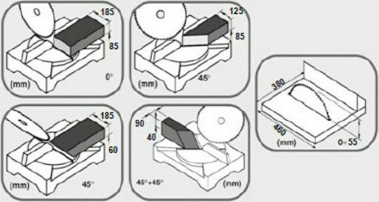 Femi Fierăstrău Cu Tăietor De Unghi La Rețea 2000W Cu Două Funcții Diametru Disc 305mm