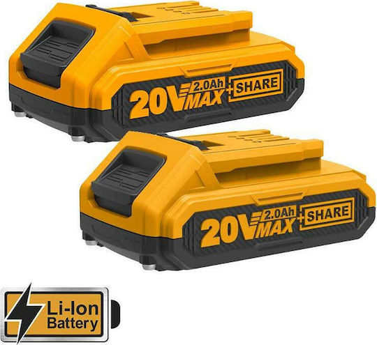 Ingco CDLI20025 Двигател За Бормашина На Батерия 20V 2x2Ah
