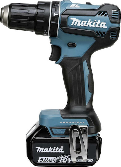 Makita DHP485RTJ Κρουστικό Δραπανοκατσάβιδο Μπαταρίας Brushless 18V 2x5Ah