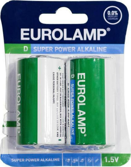 Eurolamp Super Power Αλκαλικές Μπαταρίες D 1.5V 2τμχ