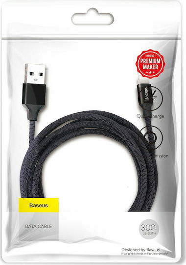 Baseus Yiven Braided USB-A to Lightning Cable Black 3m (CALYW-C01)