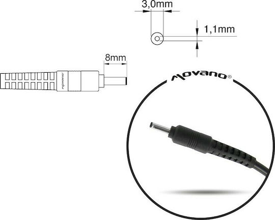 Mitsu Φορτιστής Laptop 65W 19V 3.42A για Acer με Αποσπώμενο Καλώδιο Τροφοδοσίας