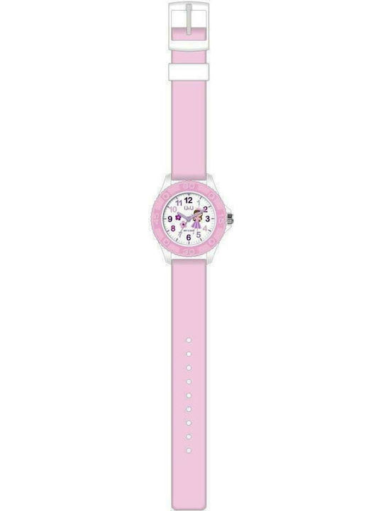 Q&Q Kids Analog Watch with Rubber/Plastic Strap Pink