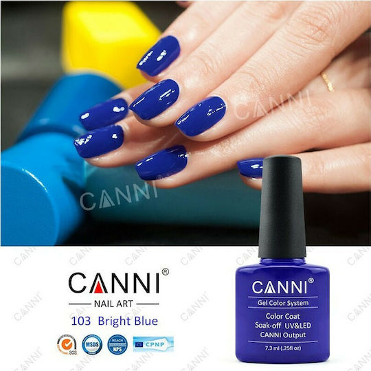 Canni Classic Ημιμόνιμο Βερνίκι Νυχιών 103 Bright Blue 7.3ml